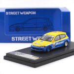 Street Weapon 1/64 honda civic eg6 *spoon* with black rim, blue/yellow - Image 2
