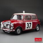 SunStar 1/12 1964 morris mini cooper s winner monte carlo rally #37, red/white