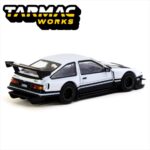 Tarmac 1/64 toyota sprinter trueno ae86 widebody by jon sibal, white/black - Image 2