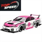 Top Speed 1/18 2023 nissan silvia s15 lb-super silhoutte auto finesse sema, pink/white - Image 2