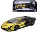 Bburago 1/18 2020 lamborghini sian fkp 37 #63 *yellow fade color, yellow/black