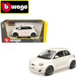 Bburago 1/43 2021 fiat 500e, white