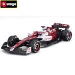 Bburago 1/43 2022 alfa romeo f1 team orlen c42 #77 valtteri bottas with helmet, red/white