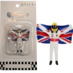 CARTRIX 1/43 2007 hamilton figure with flag, white