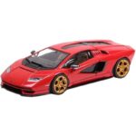 Hung Hing Toys 1/64 lamborghini countach lpi 800-4 *super car collection*, red with gold wheel rims