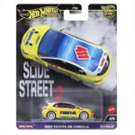 Hotwheels 1/64 *slide street* car culture 2023 Toyota Corolla GR, yellow/blue 3/5