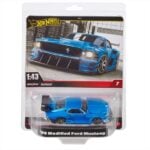 Mattel Hot Wheels Premium 1/43 Modified 1969 ford mustang ford mad muscle mustang, blue