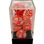Kaissa Marble Orange/White Polyhedral 7-Die Set
