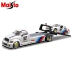 Maisto 1/64 1988 maisto flatbed - bmw m3 e30 #22, white/blue/red