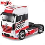 Maisto 1/64 mercedes benz actros 1851 mp4 giga space *pull back*, white/red/black