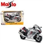 Maisto 1/12 2021 suzuki hayabusa, silver/red/black
