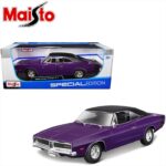 Maisto 1/18 1969 dodge charger r/t, purple/black