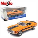 Maisto 1/18 1970 ford mustang mach 1, orange/black