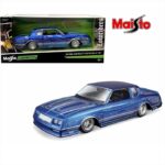 Maisto 1/24 1986 chevrolet monte carlo lowrider, blue/silver
