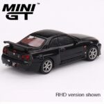 Mini GT 1/64 nissan skyline gt-r r34 v-spec, black pearl - Image 2