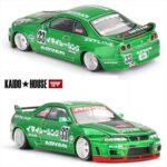 Mini GT 1/64 1995 nissan skyline gt-r r33 imai racing v1, green