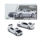 POP RACE 1/64 nissan skyline gt-r nismo 400r, white