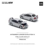 POP RACE 1/64 mitsubishi lancer evolution iv, steel silver
