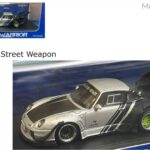 STREET WEAPON 1/64 RWB Porsche 911 High Tail Silver Black Rauch-Welt Begriff