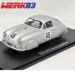 Werk83 1/18 1951 porsche 356 sl #46 class winner 24h lemans veuillet mouche, silver - Image 2