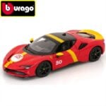 Bburago 1/18 ferrari sf90 stradale #50 le mans livery, red