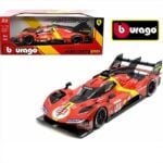 Bburago 1/18 2024 ferrari 499p #83 kubica/yifei/scarcman lms hypercar champion 24h le mans 2024, red