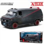 GreenLight 1/18 1983 gmc vandura weathered version with bullet holes *the a-team 1983-87 tv series*,