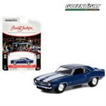 GreenLight 1/64 1969 chevrolet camaro z28 lot #687.3 *barrett jackson series 9*, dusk blue with whit