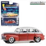 Greenlight 1/64 1947 ford fordor super deluxe *california lowriders series 4*, silver metallic over