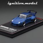Ignition 1/64 porsche rwb 993, matt blue metallic