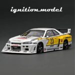 Ignition 1/43 lb-er34 super silhouette skyline with mr. kato, white/yellow