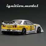 Ignition 1/43 lb-er34 super silhouette skyline with mr. kato, white/yellow - Image 2