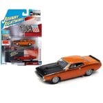 Johnny Lightning 1/64 1970 plymouth aar cuda, vitamin c orange