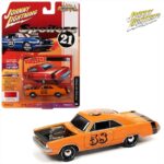Johnny Lightning 1/64 1970 dodge dart spoilers, metallic red/orange with black stripe