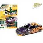 Johnny Lightning 1/64 1998 honda civic, purple/yellow/lemons