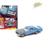 Johnny Lightning 1/64 1976 plymouth volare road runner, blue/primer