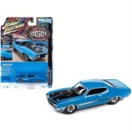 Johnny Lightning 1/64 1971 ford torino cobra *mcacn*, grabber blue