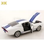 KK SCALE 1/12 1967 ford mustang shelby gt500 eleanor, white/blue - Image 4