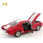 KK SCALE 1/12 1967 ford mustang shelby gt500 eleanor, red/white - Image 2