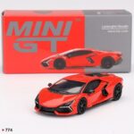 Mini GT 1/64 2024 lamborghini revuelto arancio dac lucido, red