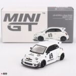 Mini GT 1/64 2024 fiat 595 abarth lb-works x abas works gara, white
