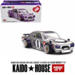Mini GT 1/64 1969 nissan skyline gt-r kpgc10 kaido works v1, silver/purple
