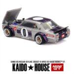 Mini GT 1/64 1969 nissan skyline gt-r kpgc10 kaido works v1, silver/purple - Image 2