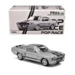 POP RACE 1/64 1967 shelby mustang gt500, grey/black
