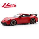 Schuco 1/18 2022 porsche 911 gt3 992, guard red - Image 2