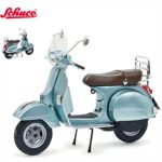 Schuco 1/10 vespa px 125 with windshield and luggage carrier 70 years, light blue