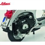 Schuco 1/10 vespa px 125 with luggage carrier 70 years, metallic silver - Image 5