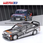 Werk83 1/18 1992 mercedes-benz 190e 2.5-16 evo ii #3 klaus ludwig dtm champion, black/white