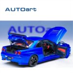 AUTOART 1/18 2005 nissan skyline gt-r r34 z-tune, bayside blue - Image 2