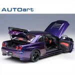 AUTOART 1/18 2005 nissan skyline gt-r r34 z-tune, midnight purple - Image 3